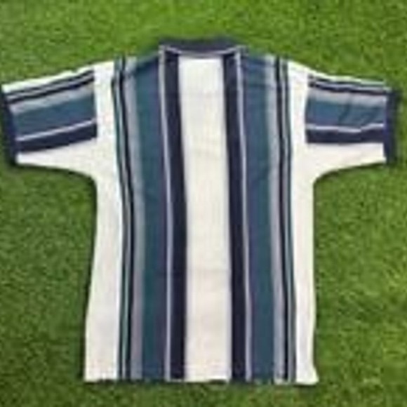 Knights of‎ Round Table Polo M Striped Rugby Shirt 90s VTG Cotton Blend Preppy - Picture 3 of 6
